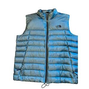 North Face 700b Puffer Vest Blue XL 700 Fill Goose